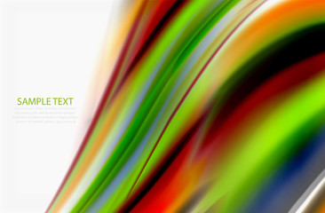 Rainbow color waves, vector blurred abstract background