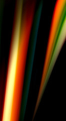 Fluid rainbow colors on black background, vector wave lines and swirls