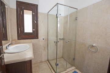 Interior of a luxury show home bathroom