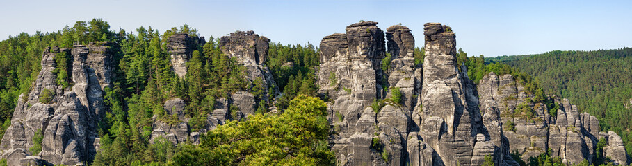 Fototapeta na wymiar Bastei Rock Formation - Sächsische Schweiz, Germany