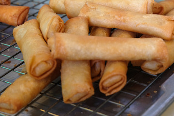 Snacks made from flour fried
