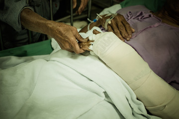 The patient with treatment in the hospital