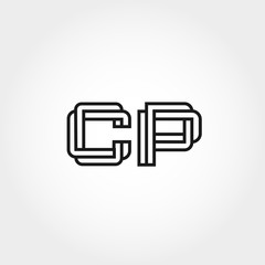 Initial Letter CP Logo Template Design