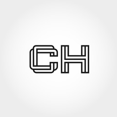 Initial Letter CH Logo Template Design