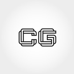 Initial Letter CG Logo Template Design