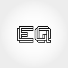 Initial Letter EQ Logo Template Design