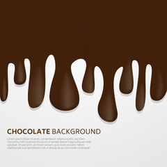 realistic fluid chocolate backgound vector eps 10