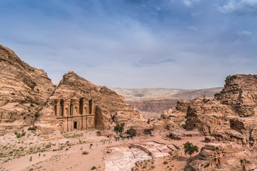 Petra site Monastery under the sun