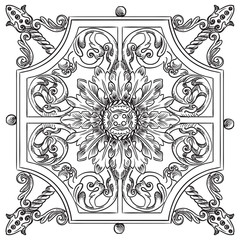 Vector old botanical lattice