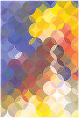 Colorful circles, mosaic. Abstract background. Vector flat illustration