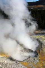 Fototapeta na wymiar Mud Volcano and Sulphur Caldron, Yellowstone NP, USA 