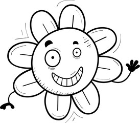 Cartoon Flower Waving