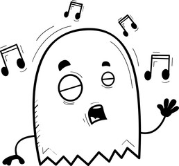 Cartoon Ghost Singing