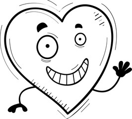 Cartoon Heart Waving