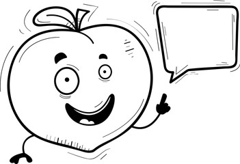 Cartoon Peach Talking