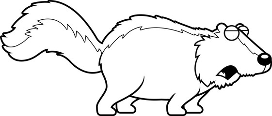 Cartoon Skunk Howling