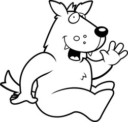 Cartoon Wolf Sitting