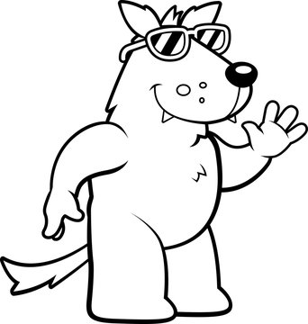 Cartoon Wolf Sunglasses
