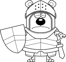 Sad Cartoon Bear Knight