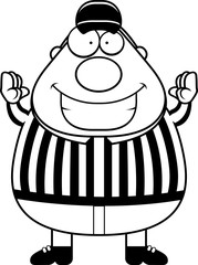 Cartoon Referee Touchdown