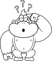 Cartoon Stupid Gorilla