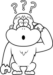 Cartoon Stupid Orangutan