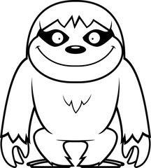 Cartoon Sloth Smiling