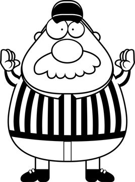recommend clip art: Cartoon Referee Touchdown