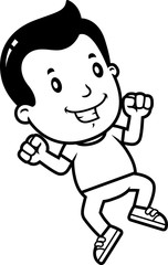 Cartoon Boy Jumping