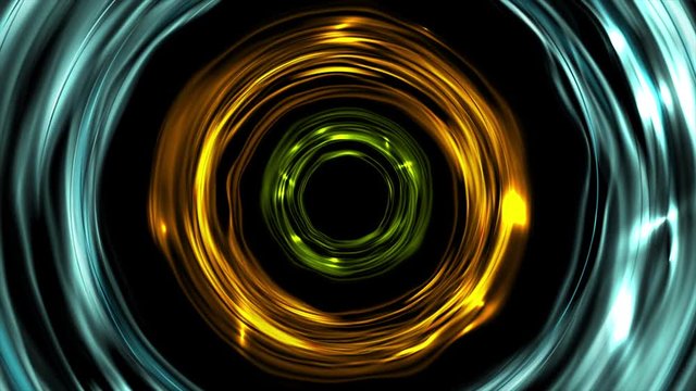 Glowing colorful ring circles seamless looping motion background