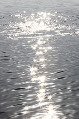 Sun glare on water