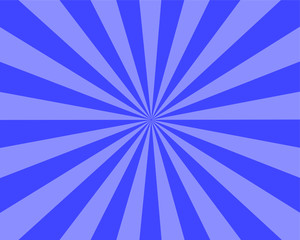 Flat Blue Sunburst rays sunbeam background vector