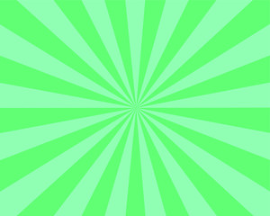 Flat Green Sunburst rays sunbeam background vector