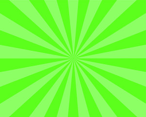 Flat Green Sunburst rays sunbeam background vector