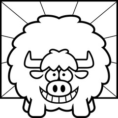 Happy Cartoon Yak