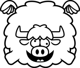 Crazy Cartoon Yak