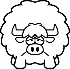 Sad Cartoon Yak