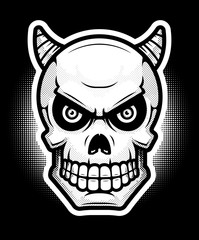 Demon Skull Illustration