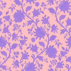 Seamless pattern with floral ornament