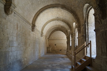 Interior at Abbaye de Montmajour in Provence in France