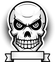 Skull Banner Illustration