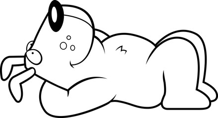 Cartoon Dog Resting