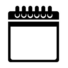 black blank calendar