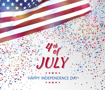 Independence day of USA 4 july, vector background