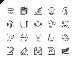 Simple Set Copywriting Line Icons for Website and Mobile Apps.