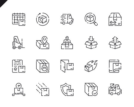 Simple Set Shipping Line Icons for Website and Mobile Apps.