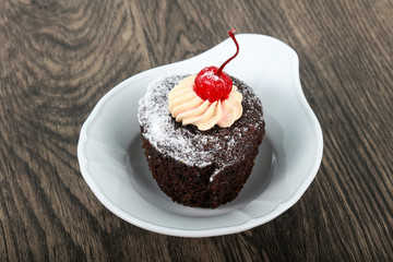Cupcake with cherry