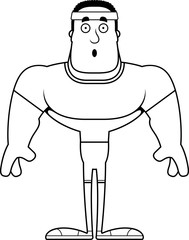 Cartoon Surprised Fitness Man