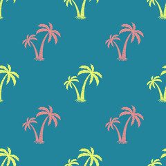 Fototapeta na wymiar Seamless background with the image of palm trees. Vector. simple pattern. Summer background. Vector illustration.