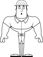 Cartoon Surprised Zookeeper